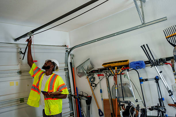 Professional Garage Door Panel Replacement technician working in Sherman, IL